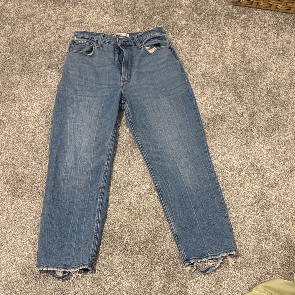 Abercrombie & Fitch Blue Ankle Jeans
